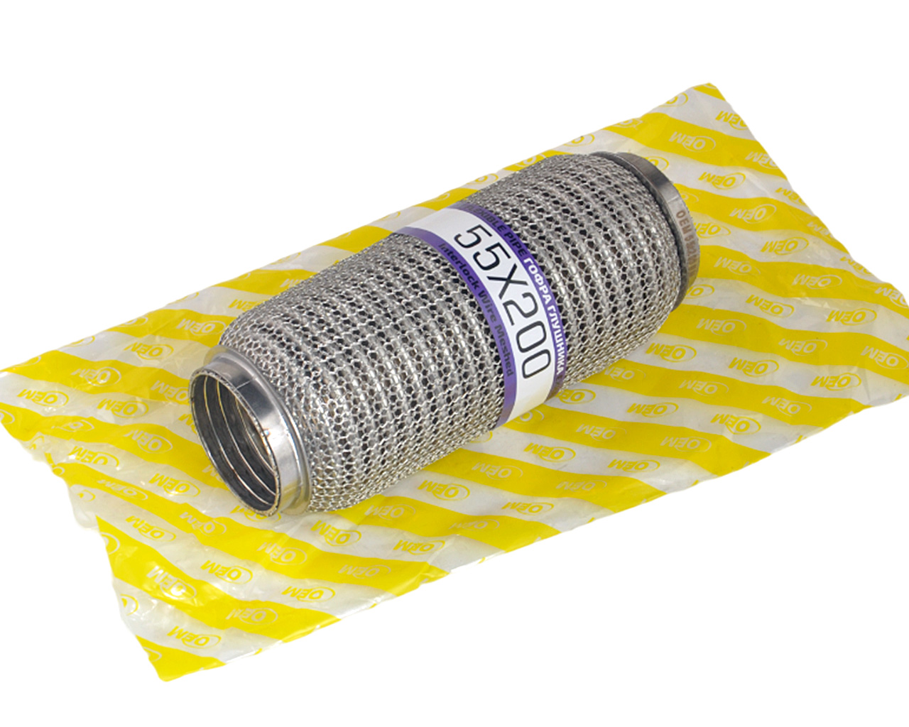 Гофра 55х200 Interlock кольчуга - (усиленная) Rura wydechowa elastyczna 55х200 Interlock - obrazek 1